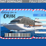 Printable Cruise Ticket Cruise Boarding Pass Cruise Surprise Etsy