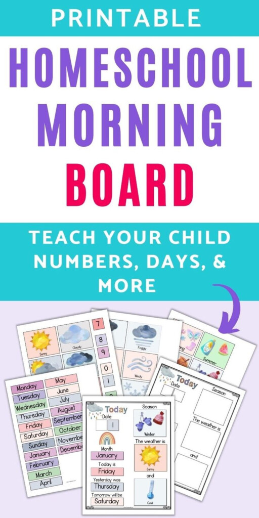Printable Homeschool Morning Board Homeschool Morning Board 