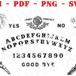 Printable Spirit Board Ouija Template Pdf Svg Png Ai Etsy