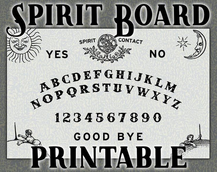 Printable Spirit Board Ouija Template Pdf Svg Png Ai Etsy Spirit 