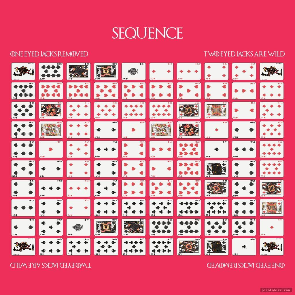 Sequence Board Game Printable