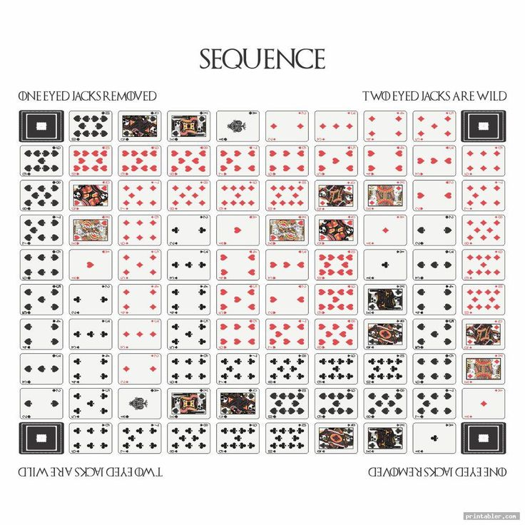 Sequence Game Board Layout Printable Image Free Printabler 