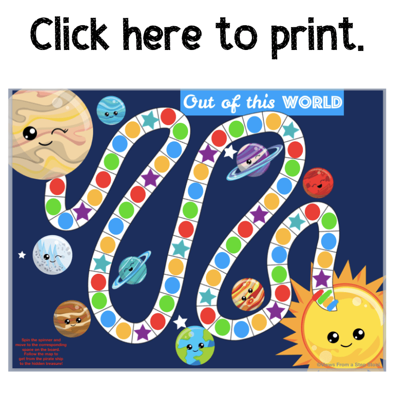 Solar System Board Game Free Printable Views From A Step Stool