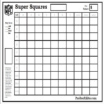 Super Bowl Squares 10 PACK Fantasy Football Weekly Party Game