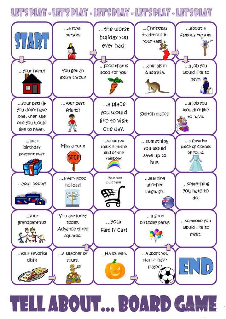 Tell About Board Game Worksheet Free ESL Printable Worksheets Made 