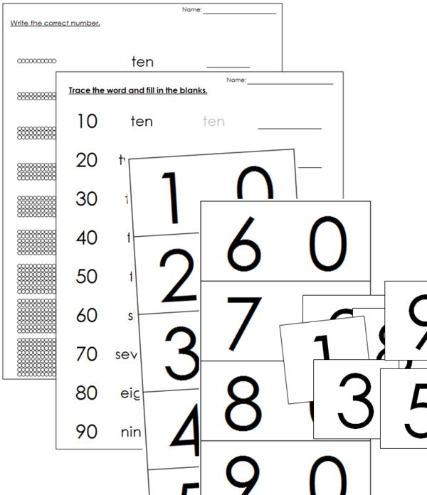 Ten Boards Beads Worksheets Montessori Materials Home Schooling