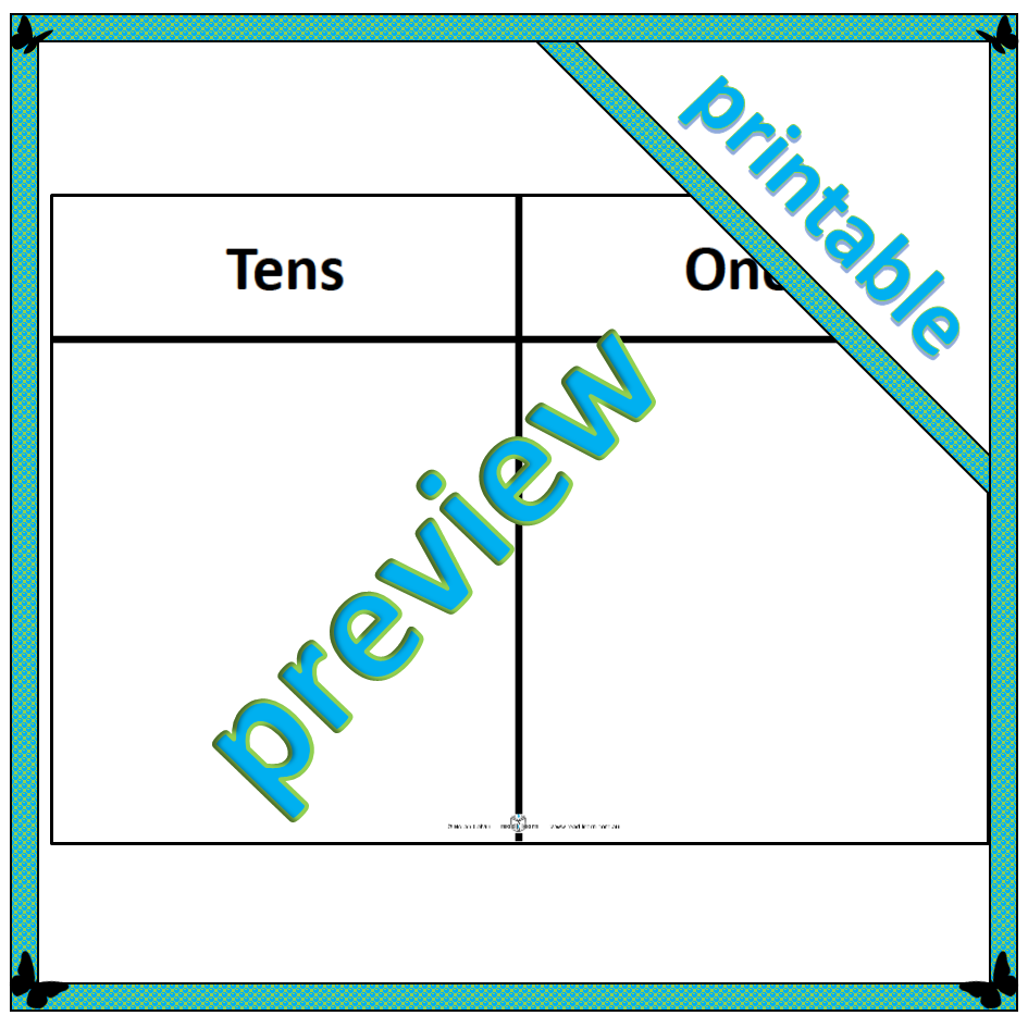 Tens And Ones Board Readilearn