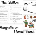 The Mitten Flannel Board Felt Board Magnetic Board Pattern