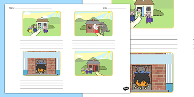 The Three Little Pigs Storyboard Template 3 Little Pigs