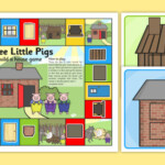 The Three Pigs House Building Board Game The Three Little