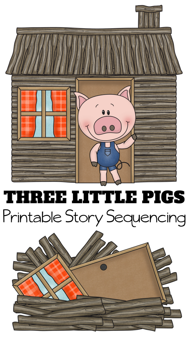 Three Little Pigs Story Sequencing Printable Cards Little Pigs Fairy 