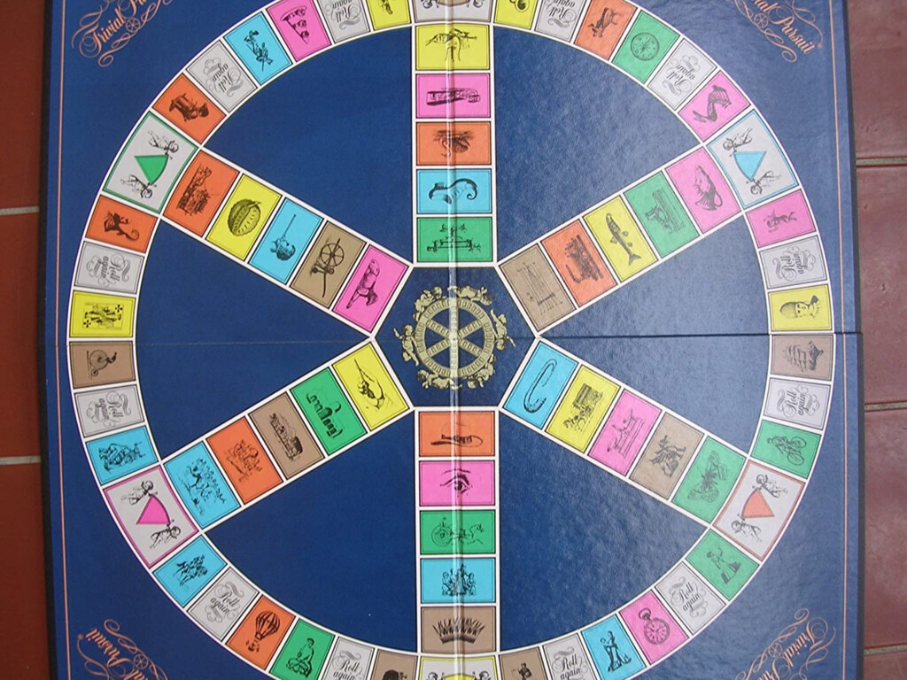 Trivial Pursuit Game Board For Use With Master Game Subsidiary Card 