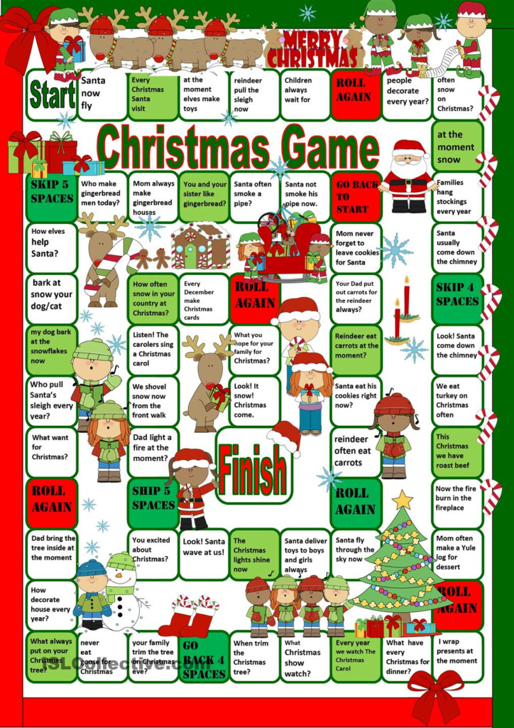 Valanglia A FUNNY CHRISTMAS BOARD GAME PRINTABLE 