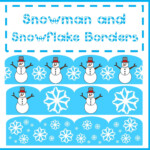 Very Cute Christmas Snowman And Snowflake Borders Make Any Bulletin