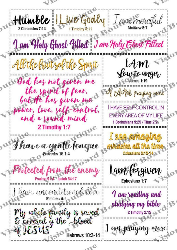 VISION BOARD Printables Life Scriptures Etsy Vision Board 