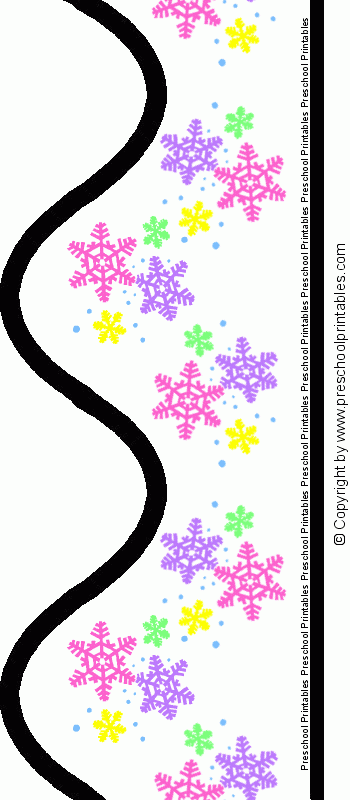 Www preschoolprintables Bulletin Board Boarder Snowflakes 